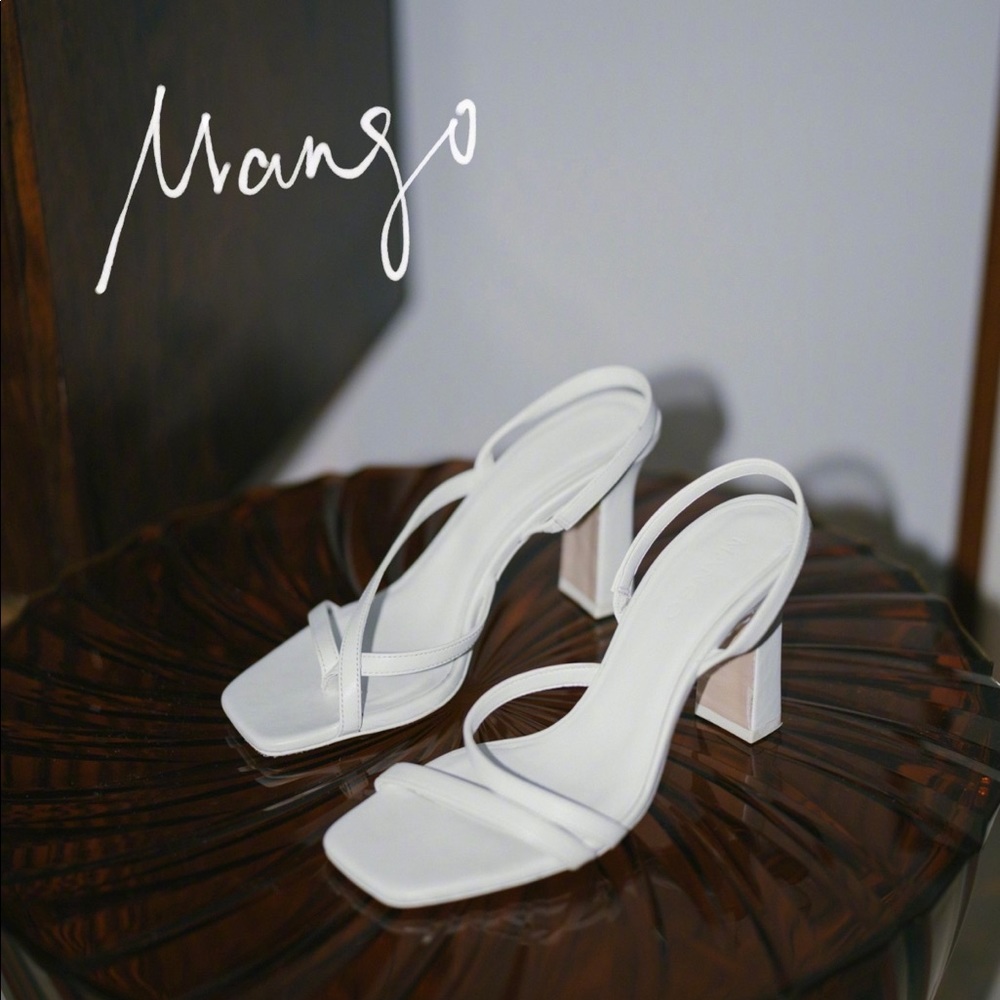 [mango]white sandals